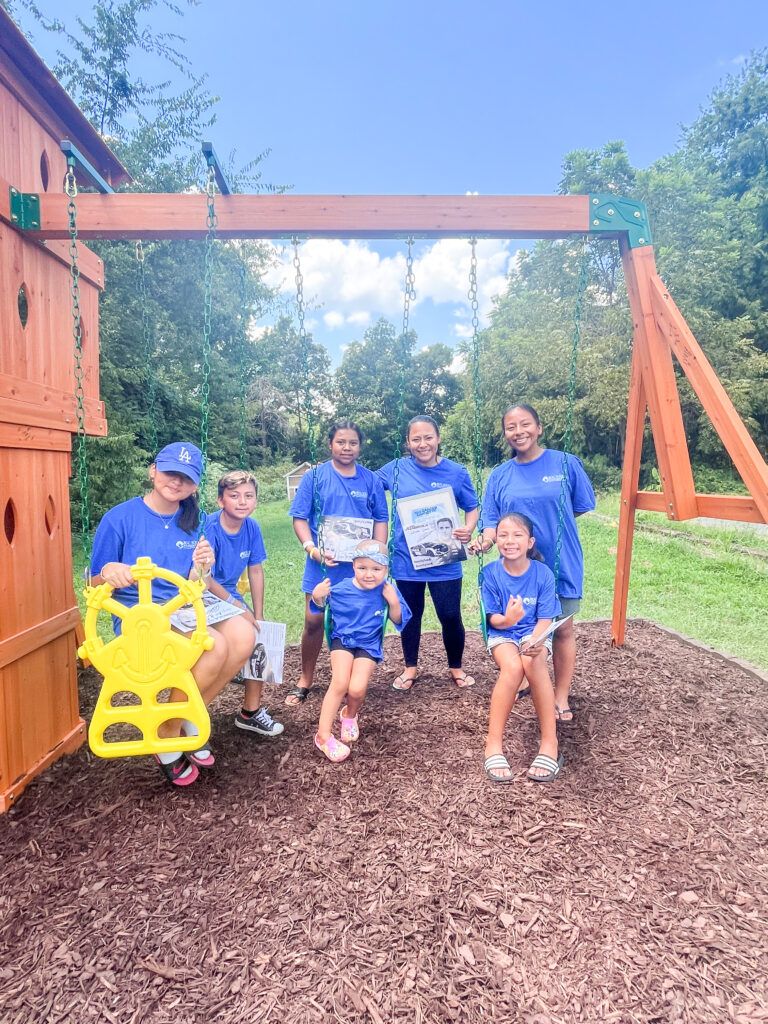 Adriana and her family enjoy their new playset right after it was revealed.