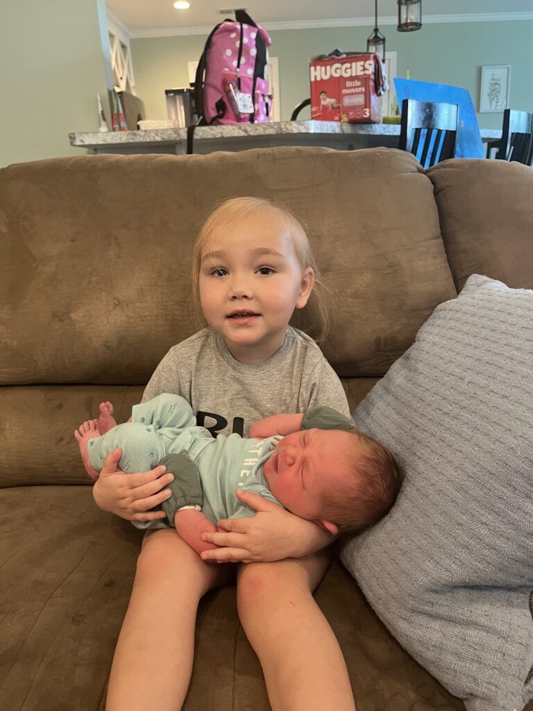 Tessa and her baby brother William